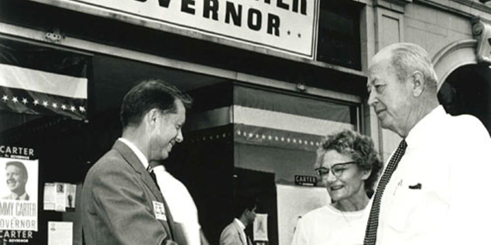 Jimmy Carter campaigning during his run for Governor of Georgia.
