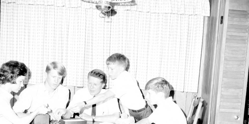 The Carter Family at the table.