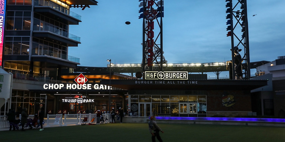 Before sunrise, fans began to gather in Cobb County to start the celebration and take pictures before the crowd arrives.