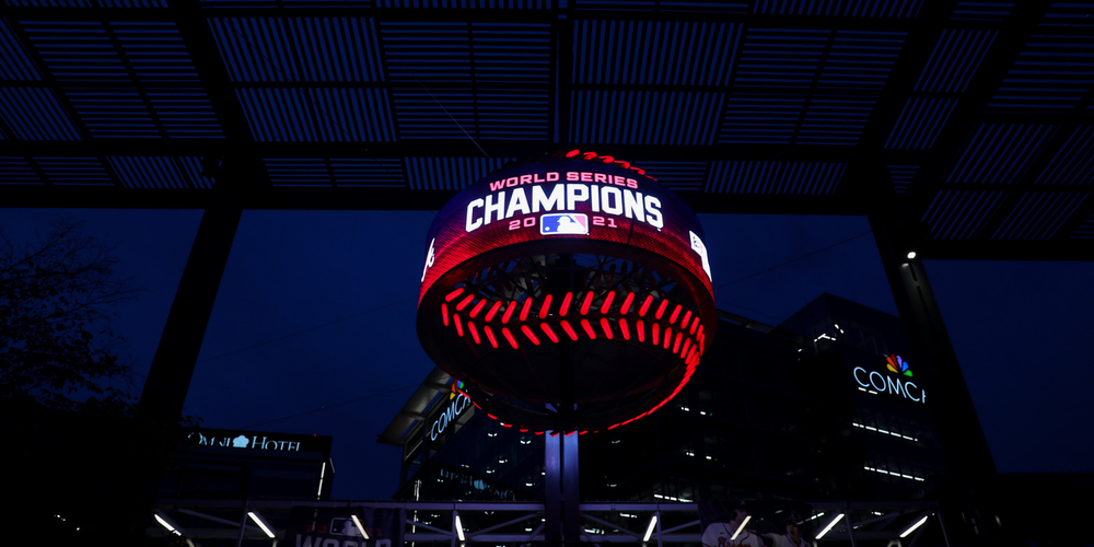 The calm before the storm of fans early Friday morning in Cobb County.