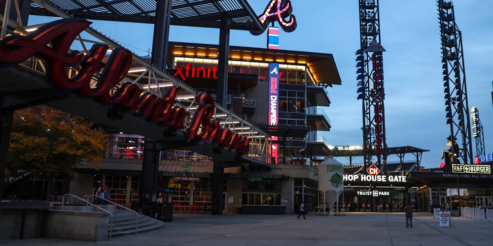 Before sunrise, fans started to gather in Cobb County to start the celebration and take pictures before the crowd arrives.