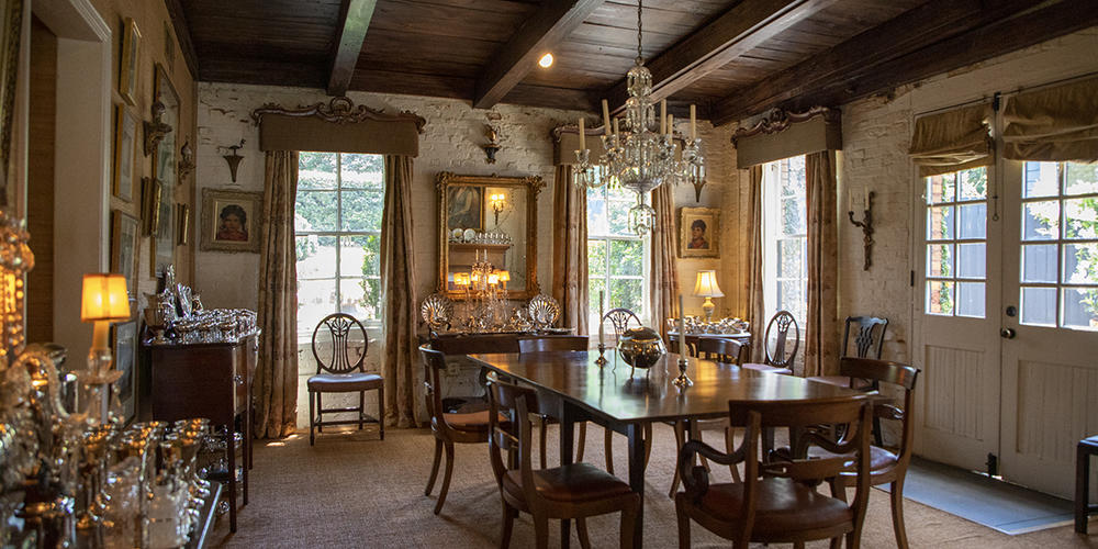 Dining room in the home of Carey Pickard and Chris Howard in Macon.