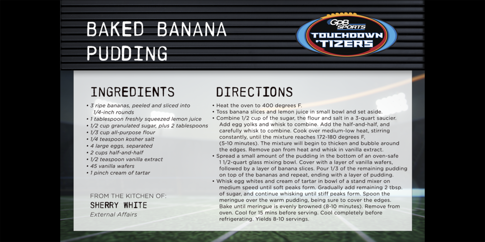 Baked Banana Pudding