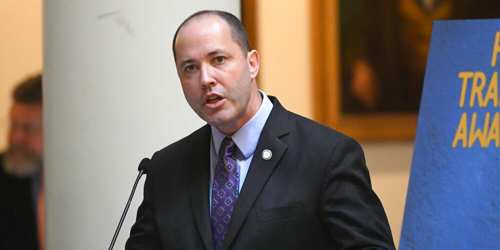 In this Jan. 13, 2020 file photo, Georgia Attorney General Chris Carr speaks at the state capitol in Atlanta. Democratic state Sen. Jen Jordan is leading with her advocacy of abortion rights as she challenges Carr. The two candidates also disagree over who would best protect Georgians from crime and what’s the best approach to protect consumers and encourage businesses.
