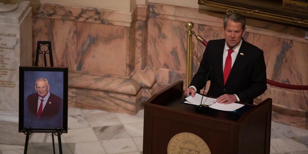 House Speaker David Ralston lies at the state Capitol