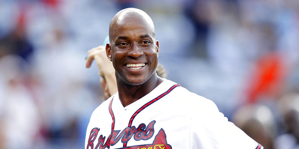 Former Atlanta Braves first baseman Fred McGriff smiles on the field before a baseball game against the Miami Marlins, Friday, Aug. 7, 2015, in Atlanta. Barry Bonds, Roger Clemens and Curt Schilling were passed over by a Baseball Hall of Fame committee that elected former big league slugger Fred McGriff to Cooperstown on Sunday, Dec. 4, 2022.
