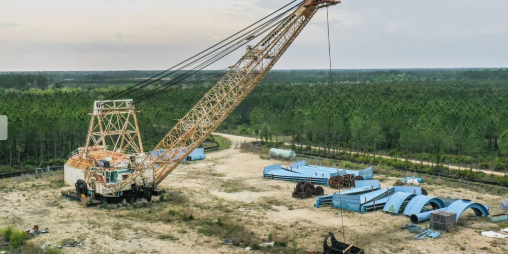 Twin Pines Minerals’ staging site in Charlton County near the swamp. 