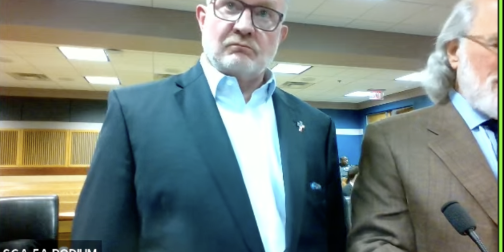 Atlanta bail bondsman Scott Hall (left) is the first defendant to strike a deal with prosecutors in the sweeping 2020 election interference racketeering case.