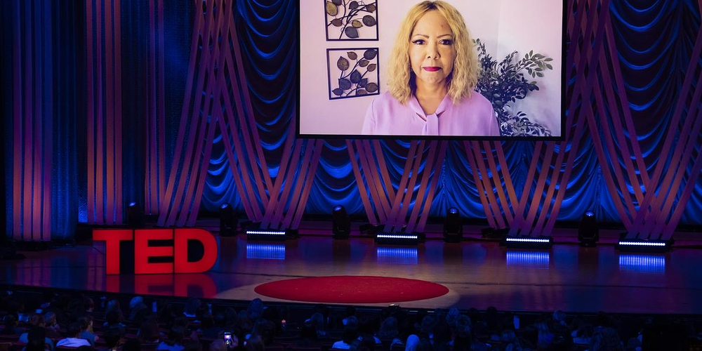 U.S. Rep Lucy McBath (D-GA) speaks at TEDWomen on Oct. 13, 2023 in Atlanta. 