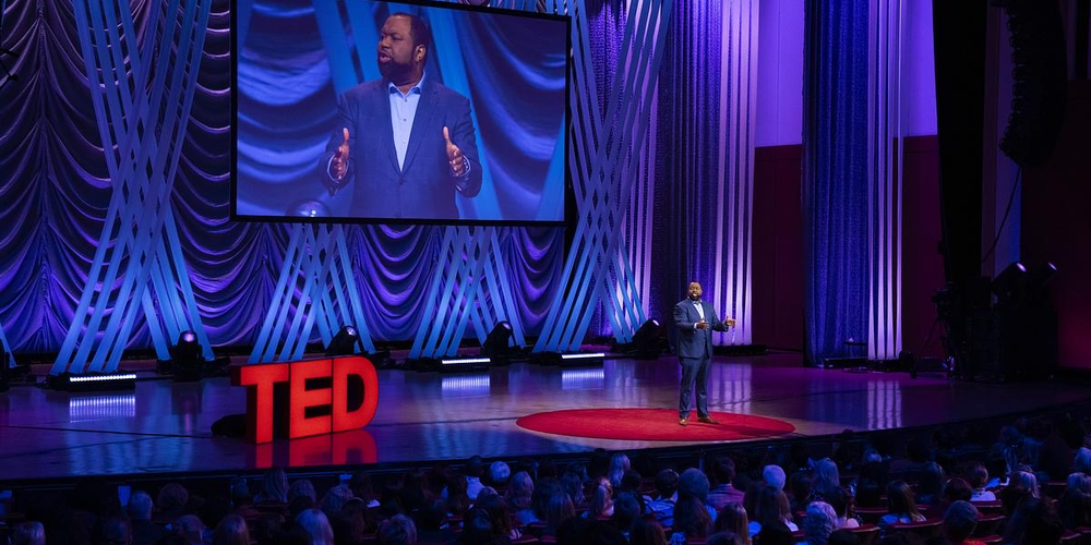 Jay Bailey, President and CEO of the Russell Innovation Center for Entrepreneurs, speaks at TEDWomen on Oct. 12, 2023 in Atlanta.