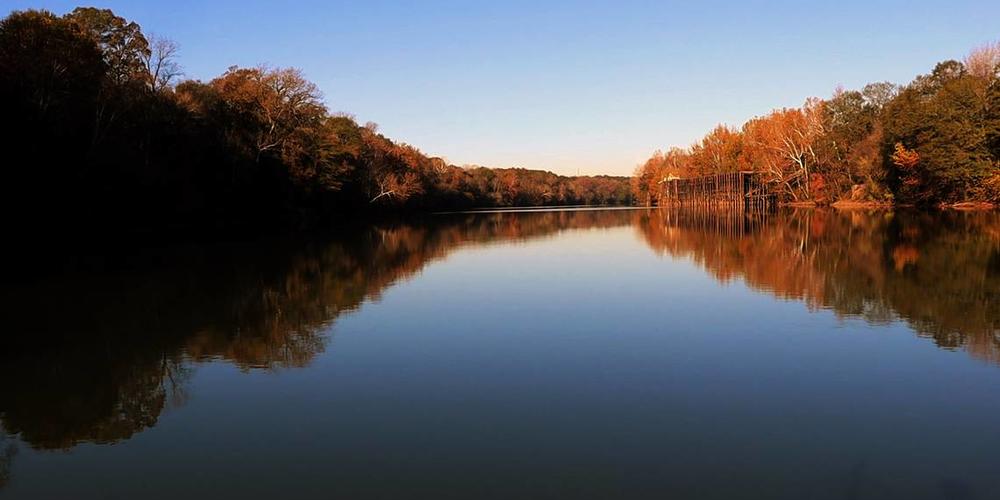 A view of the Chattahoochee River north of Rotary Park on a DNR shock boat in Columbus, Ga. on Nov. 29, 2023.