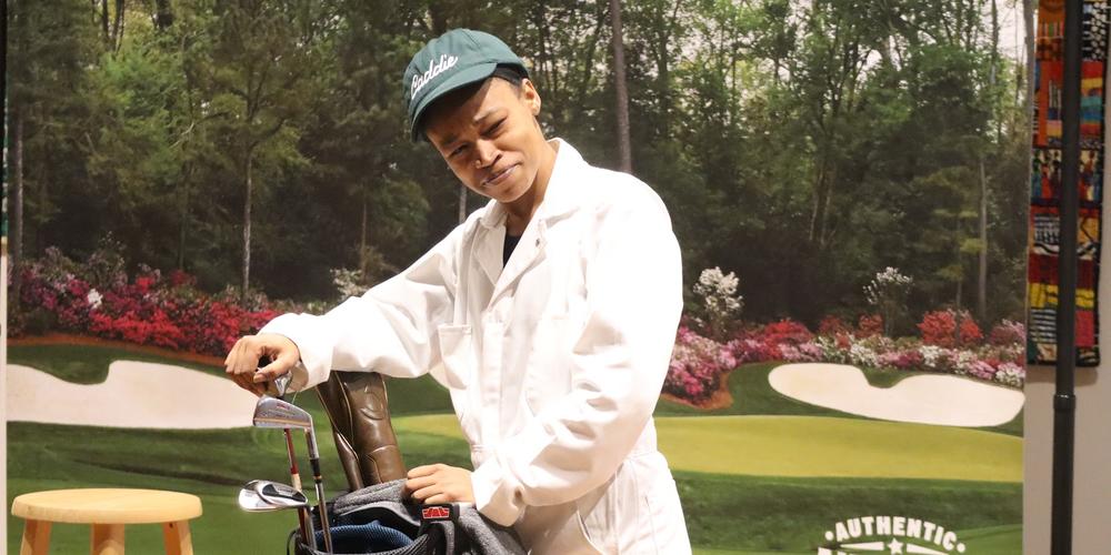 Actor Keyonice Burts portraying caddie Willie "Pappy" Stokes
