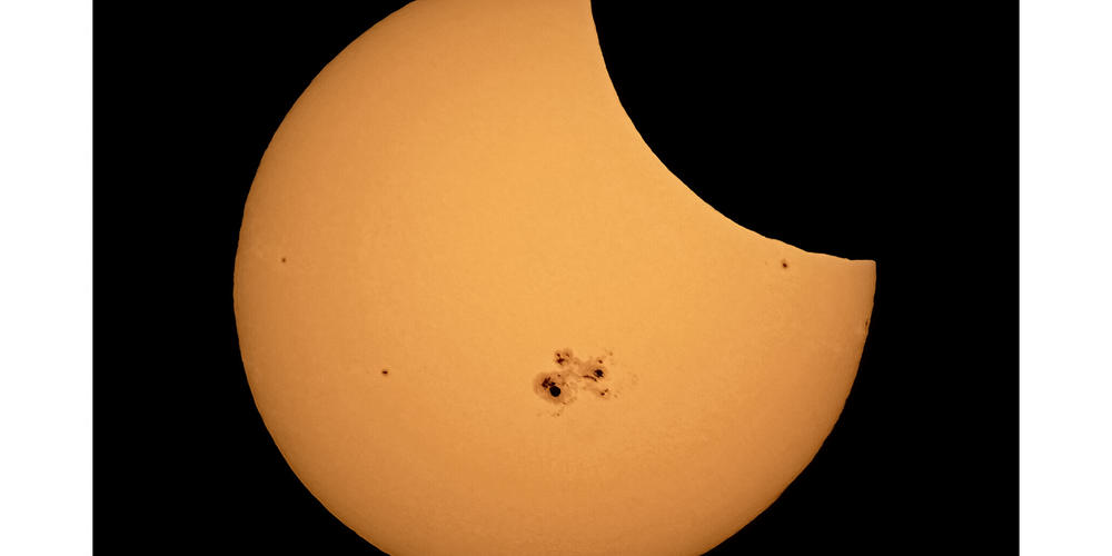 Partial eclipse on Oct. 23, 2014. Philip Groce.