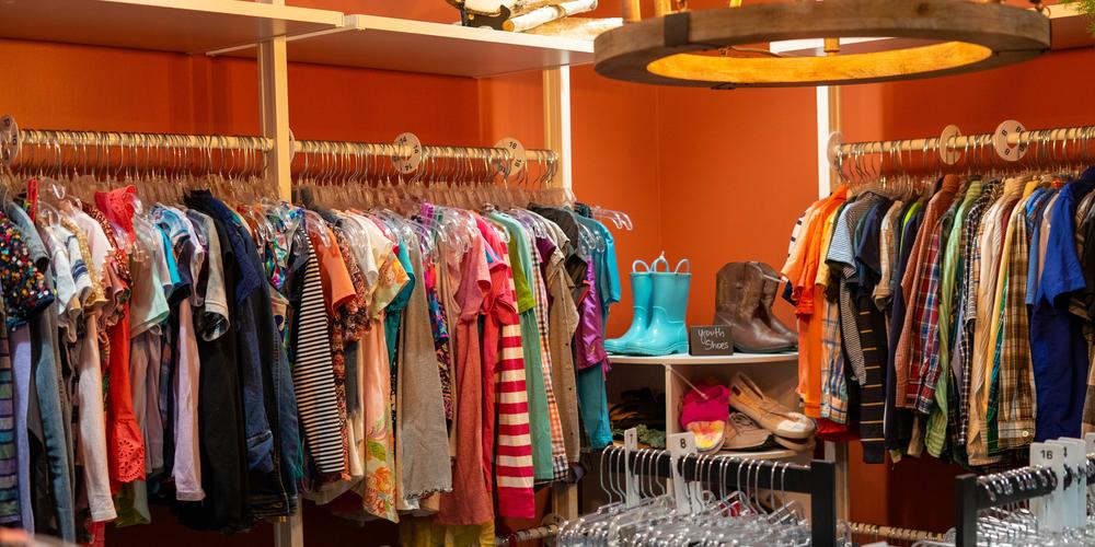 Clothes at the Bloom Closet Rome location.