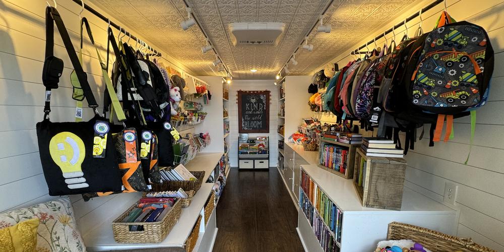 The full view from the inside of the Bloom Closet Express truck.