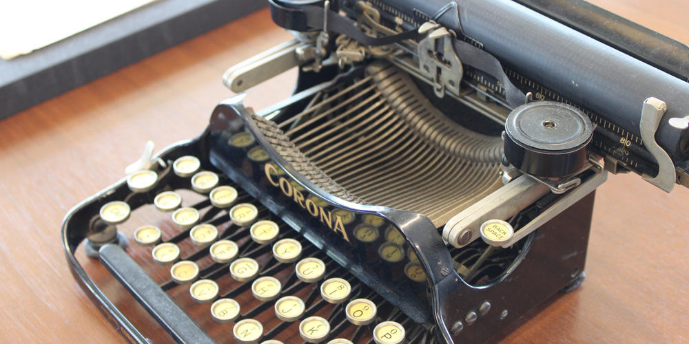 The original typewriter that "Lift Every Voice and Sing" was written on.