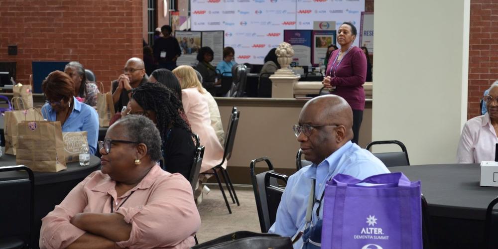 Conference attendees listen to presenters at the inaugural Alter Dementia Summit in Decatur, Ga. 