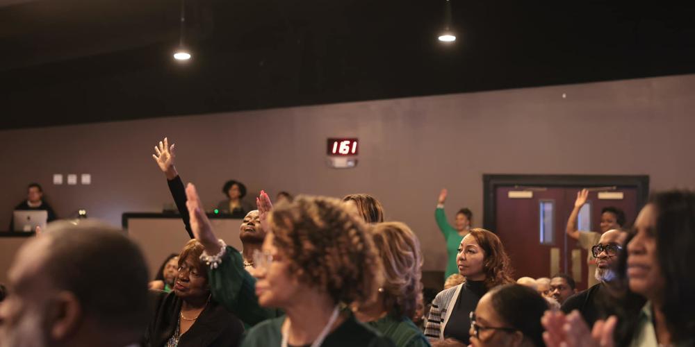 Sunday service at Destiny Christian Center International, a nondenominational church in Fayetteville, Ga. 
