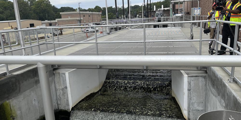 About 15 million gallons of clean water flows back into the Chattahoochee river after its been treated and cleaned.