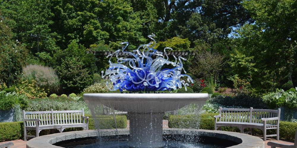 A fountain at the Atlanta Botanical Garden.