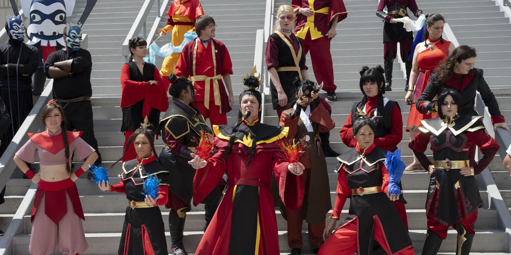 "Avatar: The Last Airbender" cosplayers pose at Dragon Con on Sept. 1, 2024.