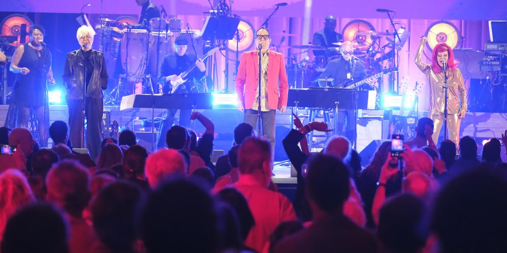 The B-52s at “Jimmy Carter 100: A Celebration in Song,” a 100th birthday tribute to former U.S. President Jimmy Carter, held at the Fox Theatre in Atlanta, Tuesday, September 17. Photo by Michael A. Schwarz/The Carter Center