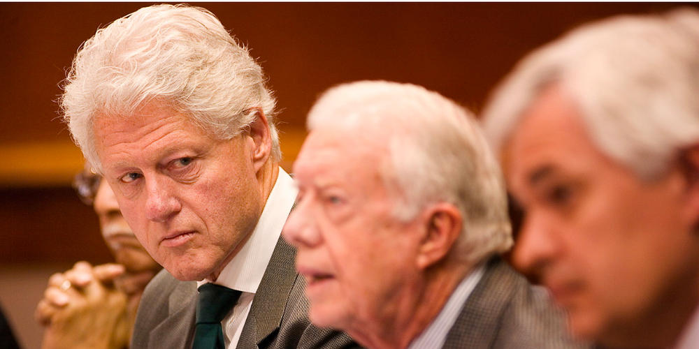 Former Presidents Bill Clinton and Jimmy Carter. Photography by Billy Howard