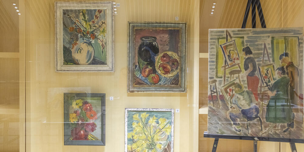 Previously unknown paintings by author Flannery O’Connor now on display in Milledgeville.