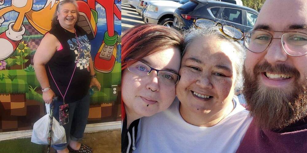  Alma Bowman (left and second from right) poses in a pair of compiled pictures with family. (Courtesy/John Mitchell) 
