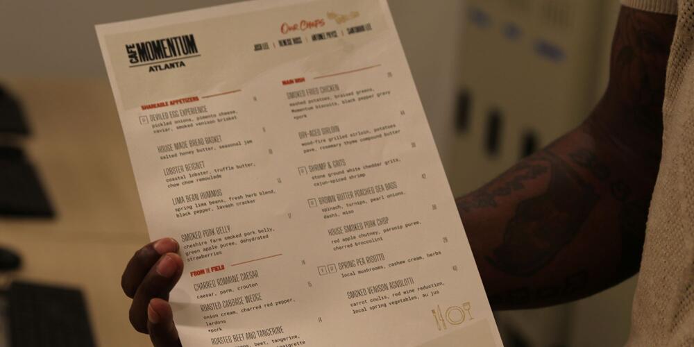 Menu at Cafe Momentum Atlanta