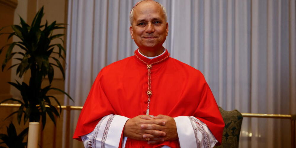 Cardinal Robert Francis Prevost poses after being elevated to the rank of cardinal at the Vatican, September 30, 2023. Photo by Yara Nardi/Reuters