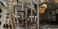 Damage done to Newnan High School's weight room after devastating tornado.