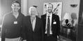 Filmmakers of CARTERLAND stand next to President Jimmy Carter.
