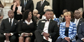 Sen. Raphael Warnock (left), state lawmakers and Atlanta City Council members paid tribute to Dr. Christine King Farris at the Georgia Capitol on July 14, 2023.