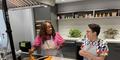 Leanna Pierre and Kristin Elliot share excitement as they cook together before Elliot's virtual cooking show, Pantry to Plate, goes live. 