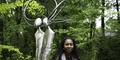 Artist Taiye Idahor stands in front of her work “Ivbieva” in 2024. Photo by Dr. Arshley Emile, Courtesy of Atlanta BeltLine
