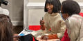 Deborah Middleton, Conyers resident, discusses her concerns with other Rockdale County residents.
