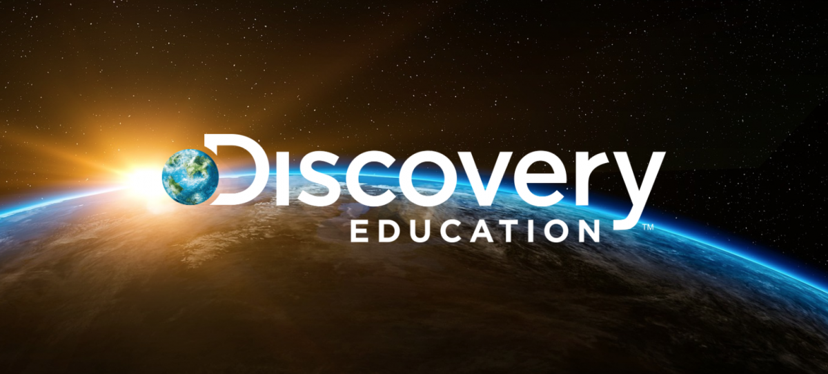 discovery education logo - the earth from outerspace