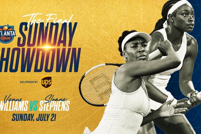 Poster for the Atlanta Open match between Venus Williams and Sloane Stephens.
