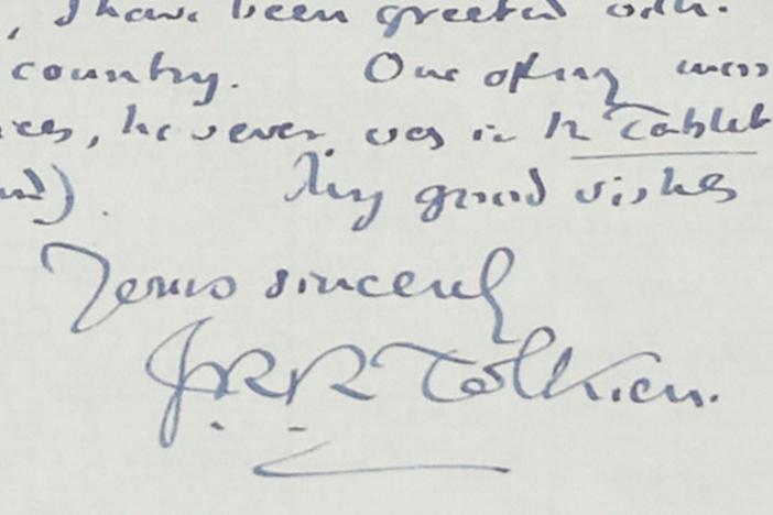 Appraisal: 1957 J.R.R. Tolkien Letter, from Charleston, Hour 3.